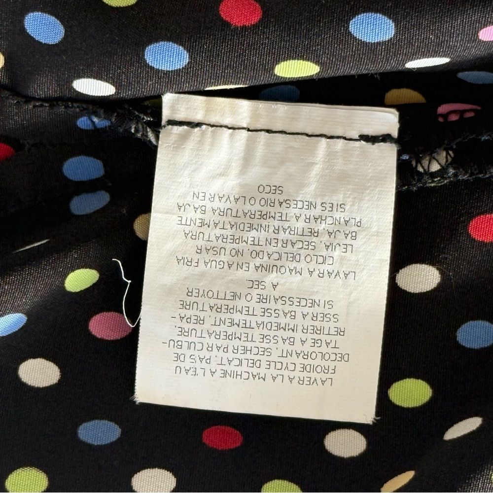 Colorful Vintage Leslie Fay Haberdashery Polka Dot Button-Up Top | Size 12 - Picture 9 of 9